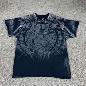 Metallica Shirt Mens Large Black And Justice For All Band Tee Graphic Rock Music